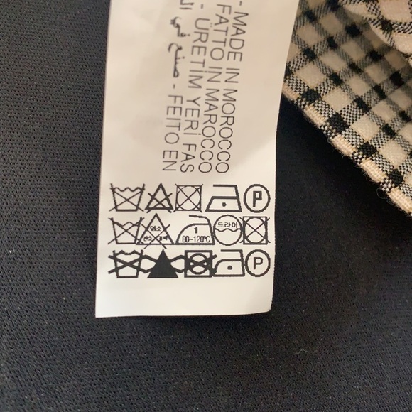 NWOT. Zara Black/Cream Check Double Breasted Blazer/Jacket. Size XS. - Picture 9 of 10